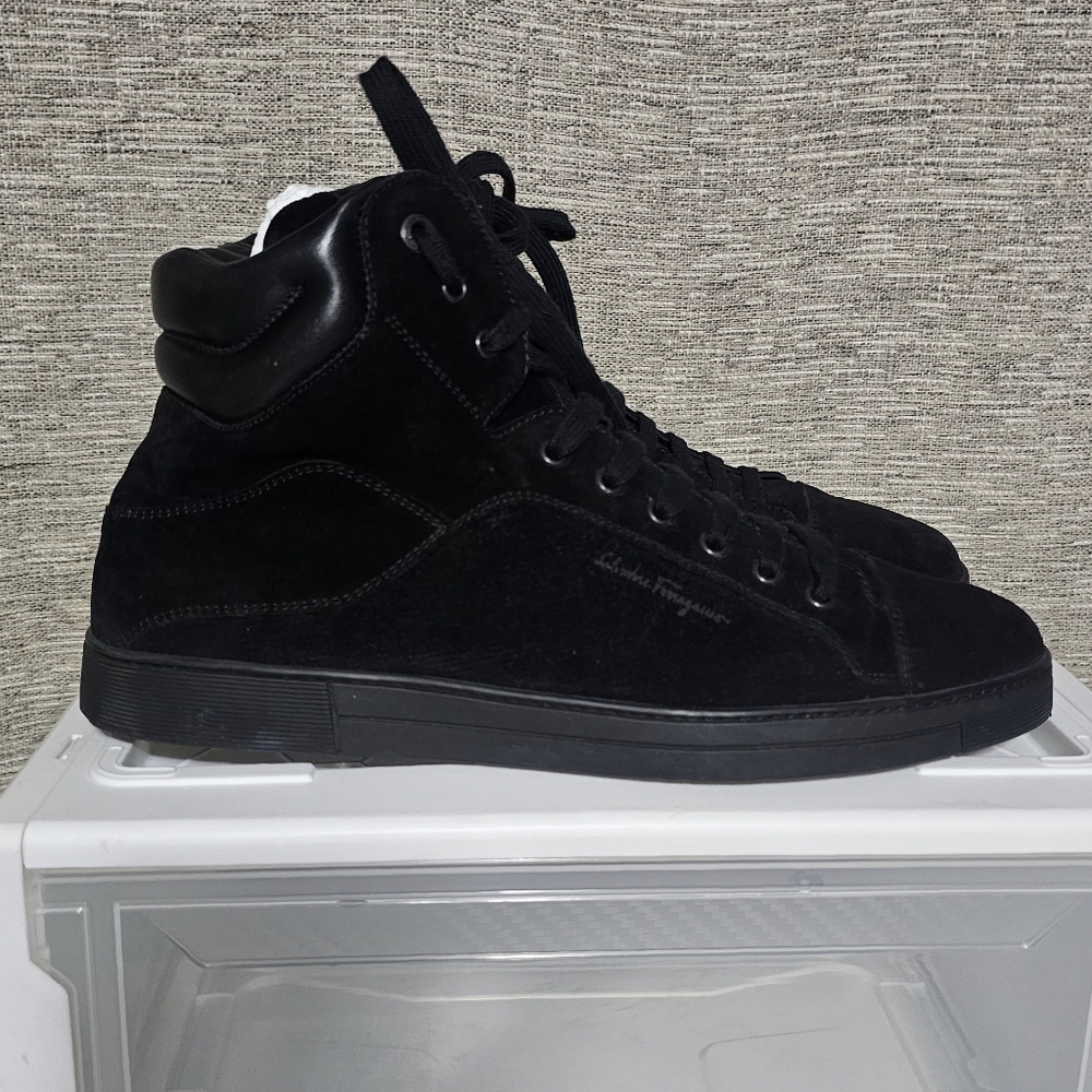 Shoes gamuza salvatore ferragamo black size 12